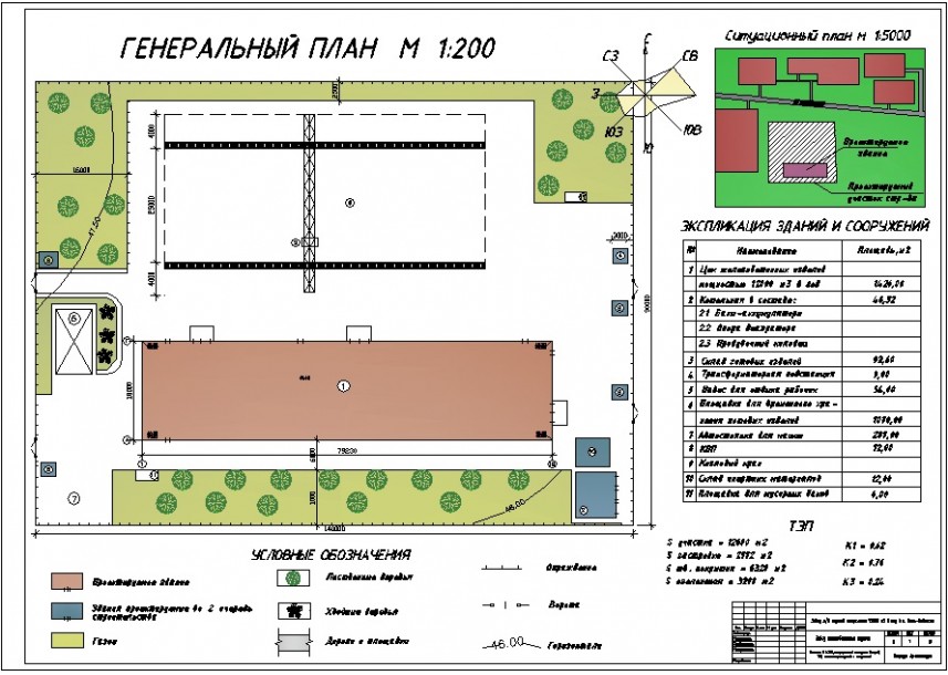 Чертеж генплан завода жби