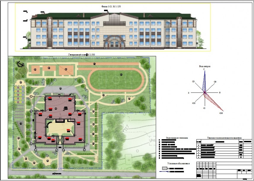 Генеральный план школы чертеж